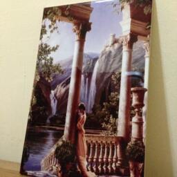 "Waterfall Ceramic Wall Art Tile, 8"" By 12" - thumbnail 2