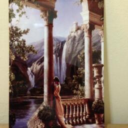 "Waterfall Ceramic Wall Art Tile, 8"" By 12" - thumbnail 3