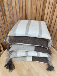Brown , Natural Stripe Scatter Cushion, Neutral Brown Cushions, Cushionsl
