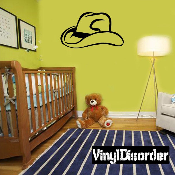 Cowboy Hat Vinyl Wall Decal Or Car Sticker - Mv001Et - image 1