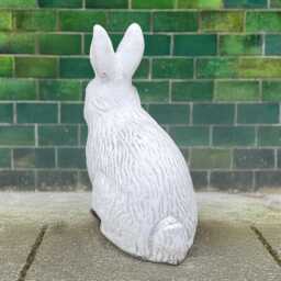 Unique Bunny Statue Concrete Rabbit Figurine Stone Animal Sculpture Garden Pet Decoration Farm Ornament Cement Easter Gift Yard Art - thumbnail 3
