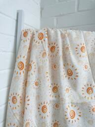 Sun Muslin Swaddle, 120 X cm Sunshine Baby Gauze Blanket, Watercolor Swaddle, Baby Gift - thumbnail 1