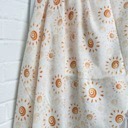 Sun Muslin Swaddle, 120 X cm Sunshine Baby Gauze Blanket, Watercolor Swaddle, Baby Gift - thumbnail 2
