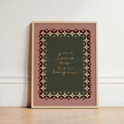 My Love Language Print, Loving Nursery Hand Drawn Family Whimsical Art Living Room Homely Unframed - thumbnail 3