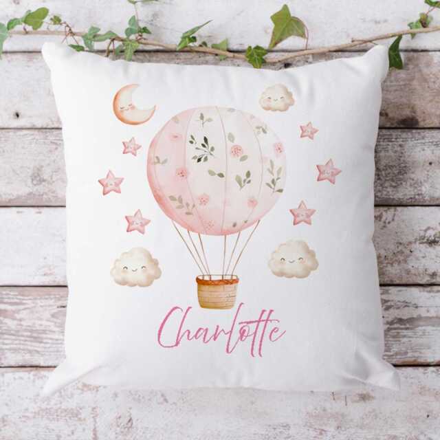 Personalised Baby Girl Cushion, Christening Gift, Naming Ceremony Pillow, Baptism Keepsake Nursery Decor - image 1