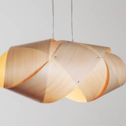 Zeppelin Wood Pendant Light - Modern Ceiling Chandelier For Bedroom Or Dining Room - thumbnail 2