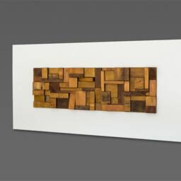 Wooden Mosaic Piece Over Sofa 43x22 - thumbnail 2