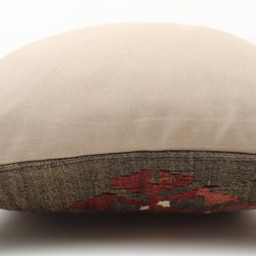Handmade Kilim Pillow Cover Vintage Turkish Wool Cushion - 16x16 Inch - thumbnail 4