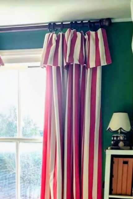 Handfinished Devon Stripe Curtain Made-To-Measure Flop Over Panel - image 1