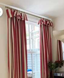 Handfinished Devon Stripe Curtain Made-To-Measure Flop Over Panel - thumbnail 2