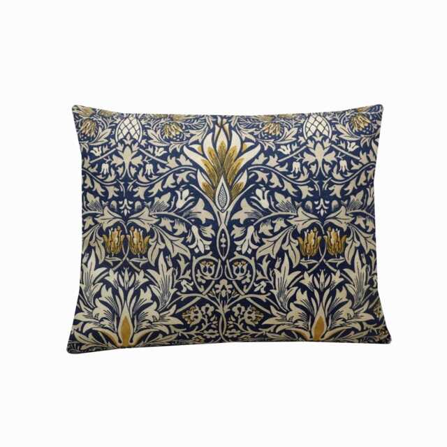 William Morris Snakeshead Cushion Cover, Vintage Botanical Art Nouveau Pillow 14x18 - image 1