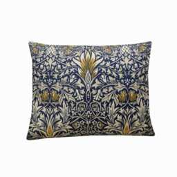 William Morris Snakeshead Cushion Cover, Vintage Botanical Art Nouveau Pillow 14x18 - thumbnail 1