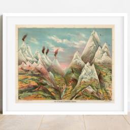 Vintage Geology Print Levi Walter Yaggy, Ascending Regions Nature Wall Art - thumbnail 2