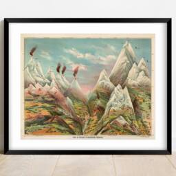Vintage Geology Print Levi Walter Yaggy, Ascending Regions Nature Wall Art - thumbnail 3