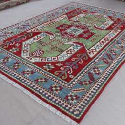 7x10 Bidjar Area Rug, Green Blue Red Afghan Hand Knotted Veg Dyes Plush Wool Rugs For Living Room - Bedroom Rug Turkmen Oriental - thumbnail 2
