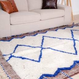Authentic Moroccan Rug, Beni Ourain Rug 5x8 Ft - thumbnail 3