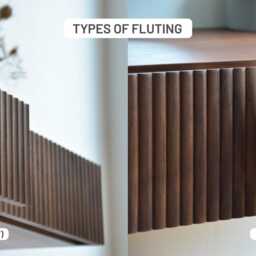 Fluted Dressing Table/Floating Vanity - Made Of Solid Walnut - thumbnail 4