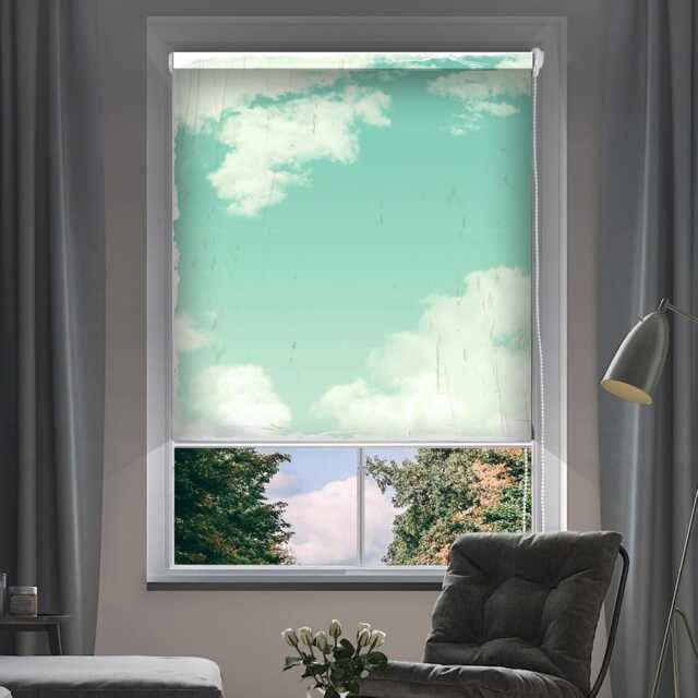 Ethereal Colors Of Earth & Air New Collection - Ethr-19 Custom Made Printed Window Roller Shade Opaque Or Blackout, Chain Cordless - image 1
