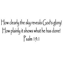 Christian Faith Stickers Bible Verse Scripture Wall Decal - How Clearly The Sky Reveals God's Glory Psalm 191 - Vwaq-191 - thumbnail 2