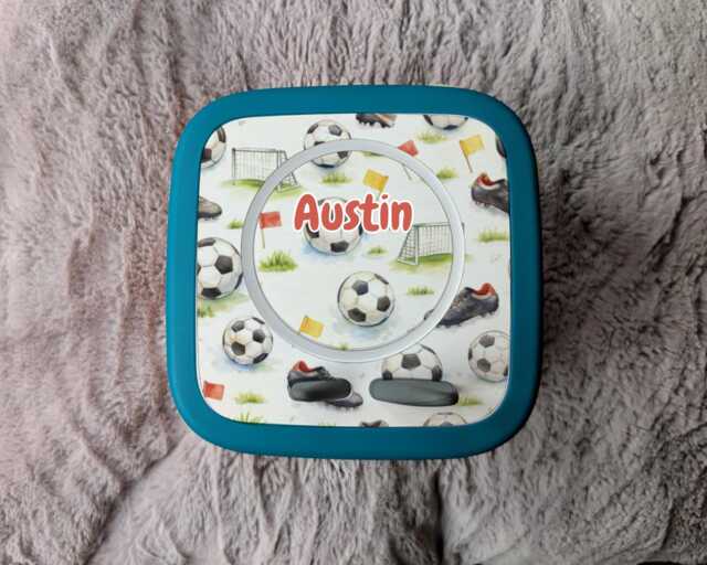 Personalized Foootball Toniebox Topper Protective Vinyl Decal Tonie Box - image 1