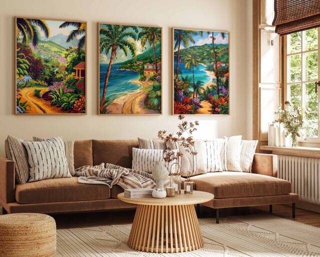 Set Of 3 Jamaica Posters, Travel Print, Art, Tropical Decor, Caribbean Wall North American Print - image 1