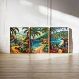 Set Of 3 Jamaica Posters, Travel Print, Art, Tropical Decor, Caribbean Wall North American Print - thumbnail 2
