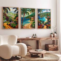 Set Of 3 Jamaica Posters, Travel Print, Art, Tropical Decor, Caribbean Wall North American Print - thumbnail 3