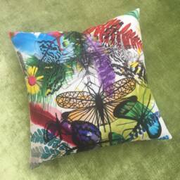 Decorative Pillow in Lacroix - Cristian Caribe Perroquet, 22 Inch - thumbnail 3
