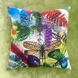 Decorative Pillow in Lacroix - Cristian Caribe Perroquet, 22 Inch - thumbnail 1