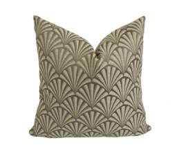 Clarke & - Chrysler Mocha Stunning Art Deco Designer Cushion Cover Throw Pillow - thumbnail 1
