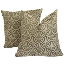 Clarke & - Chrysler Mocha Stunning Art Deco Designer Cushion Cover Throw Pillow - thumbnail 3