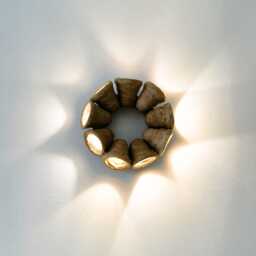 Night Light, Round Wall Sconce, Lamp Nordic, Minimalist Plug in Wabi Sabi Lights, Clay Handmade Sconce Light - thumbnail 2