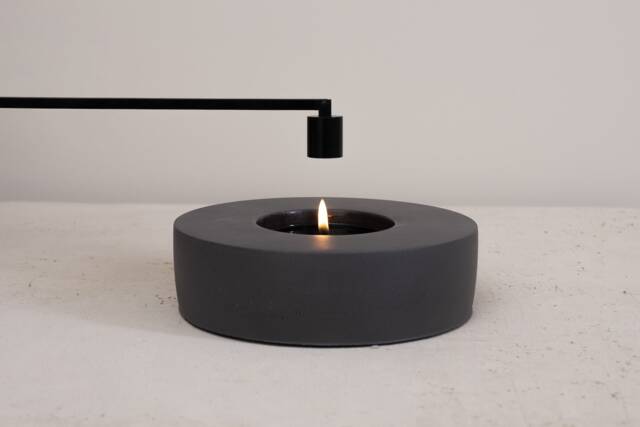 Cava Charcoal Organic Concrete Candle - Essential Oils Beton Hand Crafted Vegan Reusable Container Eco Friendly-Aromatherapy - image 1