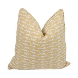 Schumacher - Leaping Leopards Sand Sleek Chic Designer Leopard Cushion Cover Handmade Throw Pillow Luxury Home Decor - thumbnail 3