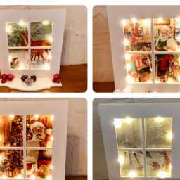 Light Up Victorian Santa Scene Window. Christmas Decoration Led Home Decor - thumbnail 4
