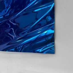 Handmade Metal Wall Art Concave Blue Mirror Sculpture - thumbnail 3