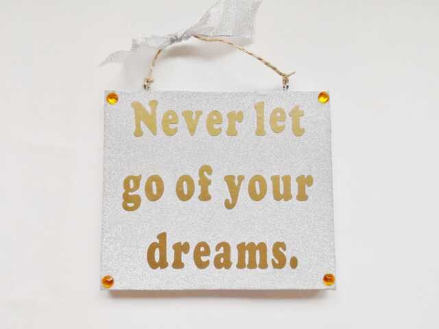 Positive Dreams Inspiring Life Quote Sign Daily Mantra Wall Plaque Motivational Friends Family Gift - image 1