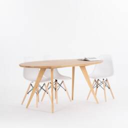 Solid Oak Oval Dining Table - Natural Hardwax Oil Finish, Seats Six - thumbnail 2