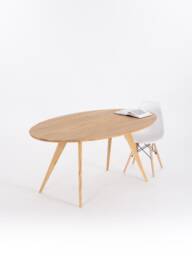 Solid Oak Oval Dining Table - Natural Hardwax Oil Finish, Seats Six