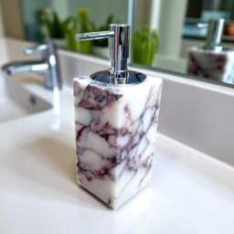 Calacatta Viola Natural Marble Hand Soap & Lotion Dispenser - thumbnail 2