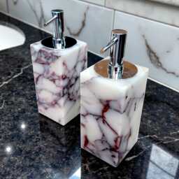 Calacatta Viola Natural Marble Hand Soap & Lotion Dispenser