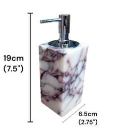 Calacatta Viola Natural Marble Hand Soap & Lotion Dispenser - thumbnail 3