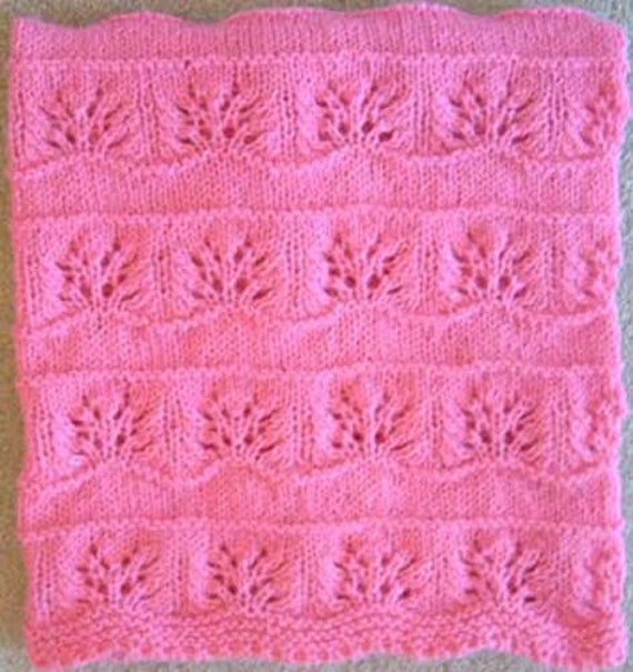 New Handmade Fuchsia Hot Pink Knit Crochet Baby Afghan Blanket Throw Newborn Infant Soft Floral - image 1