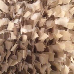 Burlap Rag Rug, Oval Rugs, Shabby Chic Shag, White & Beige Cotton Area Rug - thumbnail 4