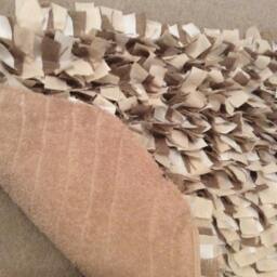 Burlap Rag Rug, Oval Rugs, Shabby Chic Shag, White & Beige Cotton Area Rug - thumbnail 3