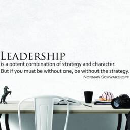 Norman Schwarzkopf Leadership Inspirational Motivational Wall Decal Quote Art For Home Living Room Office Gym Decor Decorations 36x8 In - thumbnail 2