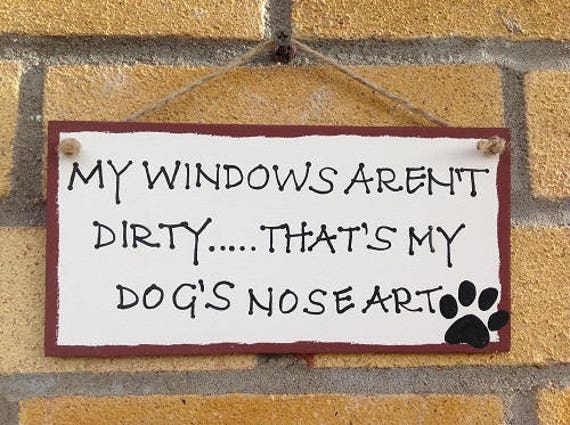 Funny Sign-Handmade-Dogs-Humorous-Quote-Plaque-Wooden-Wall Hanging - image 1