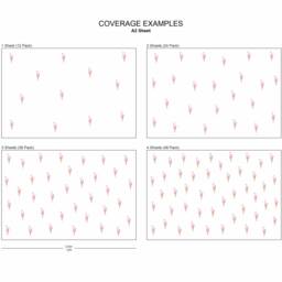 Flamingo Ice-Creams - Hand Painted Watercolour Decals Reusable Fabric Wall Eco Friendly Peel & Stick Watercolor Decal Design - thumbnail 4