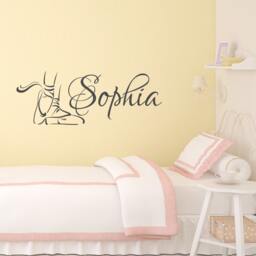 Personalized Ballet Name Wall Decal - Pointe Shoes Nursery Decor P155 - thumbnail 1