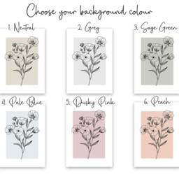 Botanical Neutral Wall Print, Flower Line Art Prints, Plant Art, Hand Drawn Sketch, Bedroom Beige Home Decor, Home - thumbnail 2